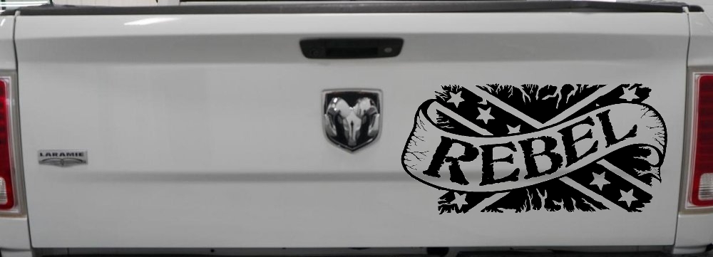 Rebel Banner Rebel Flag Country Car or Truck Window Decal Sticker