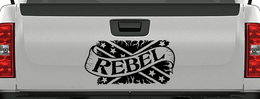 Rebel Banner Rebel Flag Country Car or Truck Window Decal Sticker