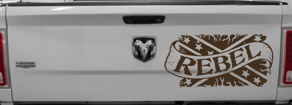 Rebel Banner Rebel Flag Country Car or Truck Window Decal Sticker