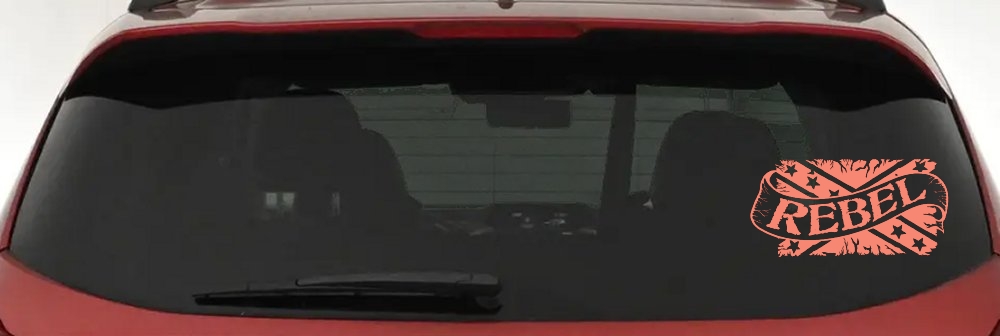 Rebel Banner Rebel Flag Country Car or Truck Window Decal Sticker