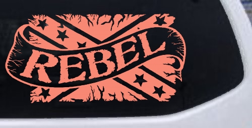 Rebel Banner Rebel Flag Country Car or Truck Window Decal Sticker
