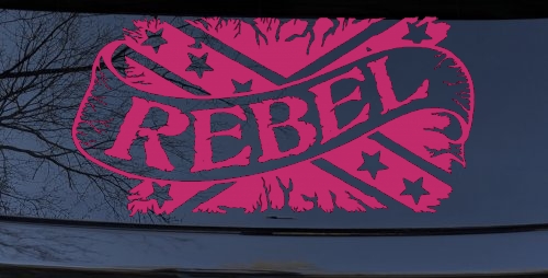 Rebel Banner Rebel Flag Country Car or Truck Window Decal Sticker