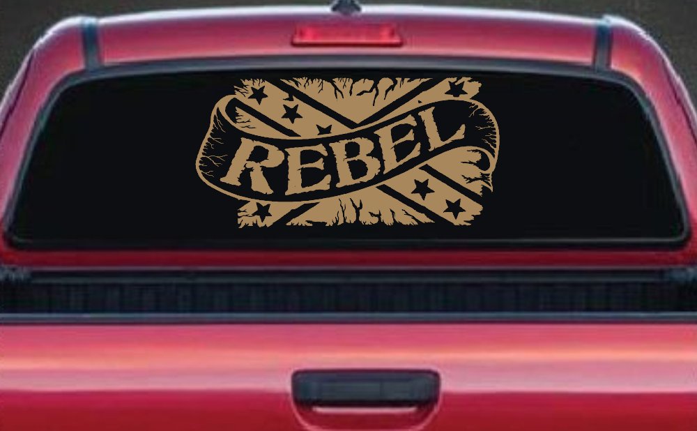 Rebel Banner Rebel Flag Country Car or Truck Window Decal Sticker