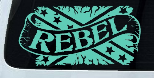 Rebel Banner Rebel Flag Country Car or Truck Window Decal Sticker