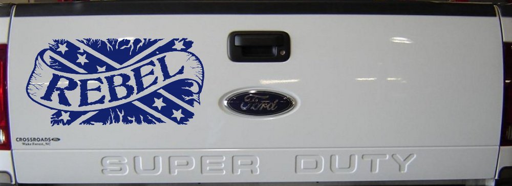 Rebel Banner Rebel Flag Country Car or Truck Window Decal Sticker