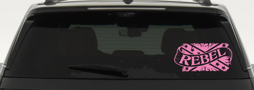 Rebel Banner Rebel Flag Country Car or Truck Window Decal Sticker