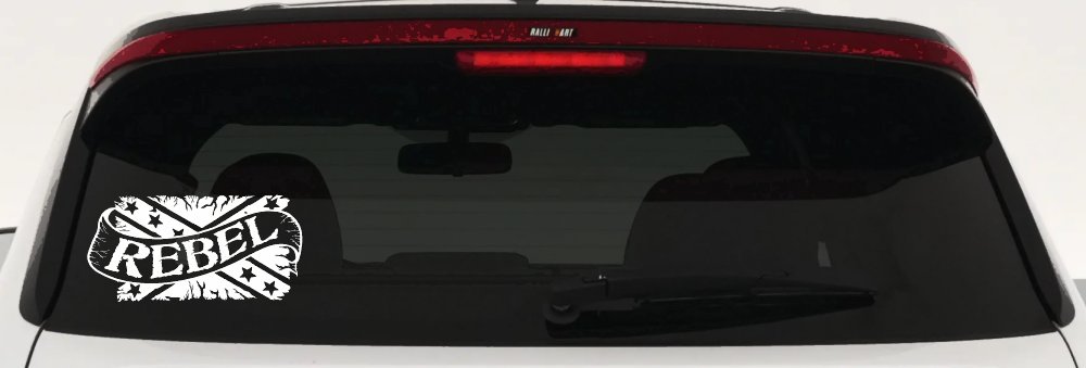 Rebel Banner Rebel Flag Country Car or Truck Window Decal Sticker