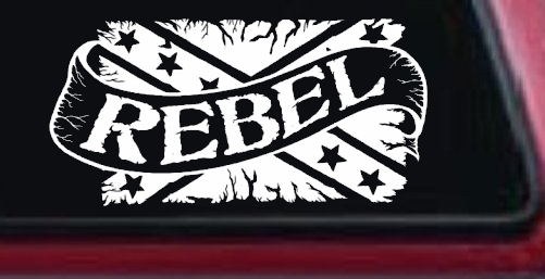 Rebel Banner Rebel Flag Country Car or Truck Window Decal Sticker