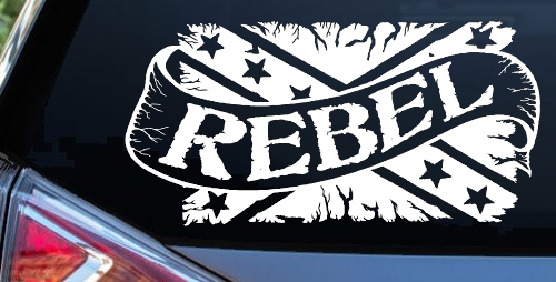 Rebel Banner Rebel Flag Country Car or Truck Window Decal Sticker