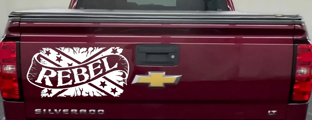 Rebel Banner Rebel Flag Country Car or Truck Window Decal Sticker