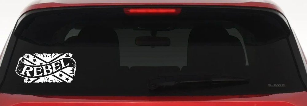 Rebel Banner Rebel Flag Country Car or Truck Window Decal Sticker