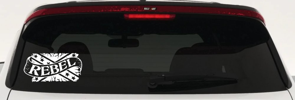Rebel Banner Rebel Flag Country Car or Truck Window Decal Sticker