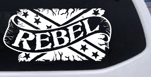 Rebel Banner Rebel Flag Country Car or Truck Window Decal Sticker