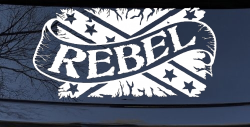 Rebel Banner Rebel Flag Country Car or Truck Window Decal Sticker