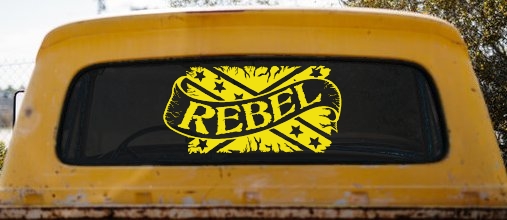 Rebel Banner Rebel Flag Country Car or Truck Window Decal Sticker