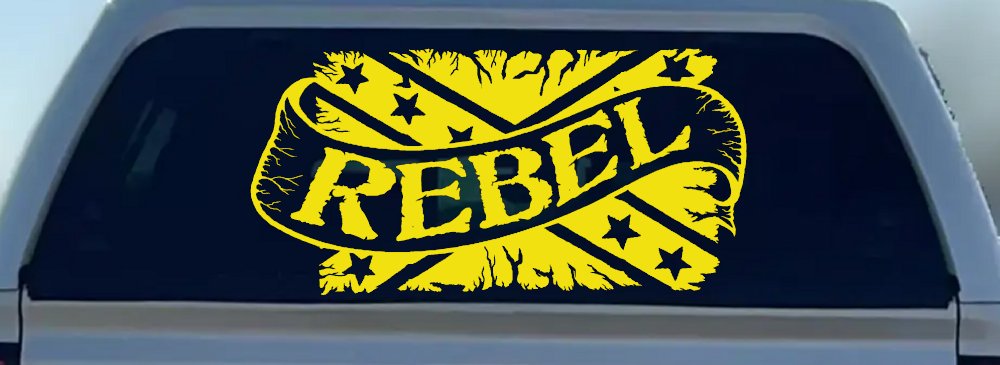 Rebel Banner Rebel Flag Country Car or Truck Window Decal Sticker