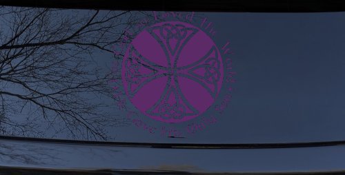 Celtic Cross John 3:16 God Loved the World Christian Car or Truck Window Decal Sticker