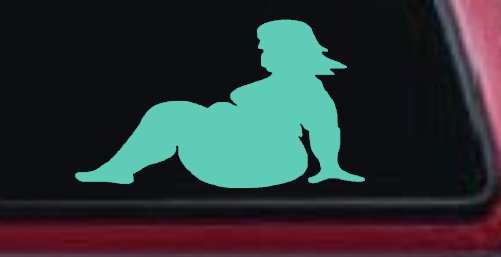 BBW Big And Beautiful Mud Flap Women Car or Truck Window Decal Sticker