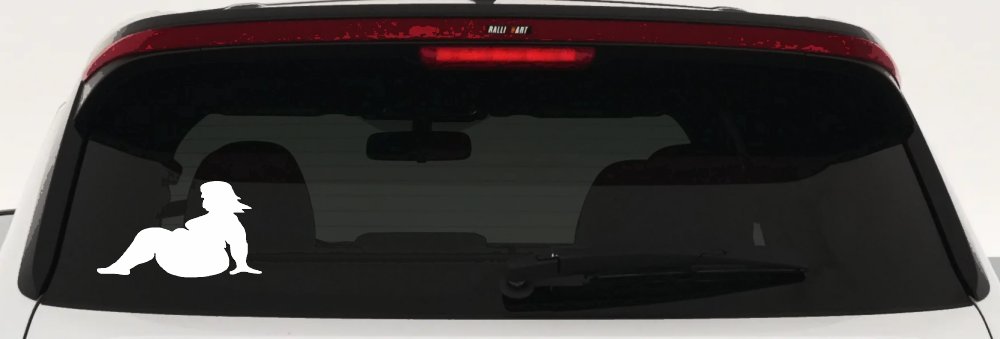 BBW Big And Beautiful Mud Flap Women Car or Truck Window Decal Sticker
