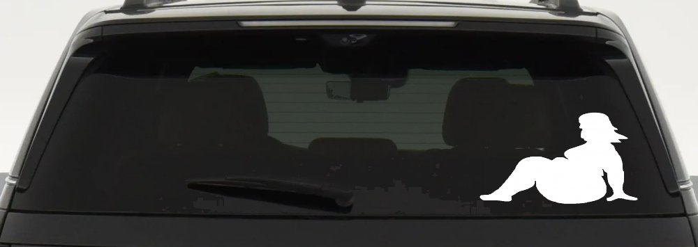 BBW Big And Beautiful Mud Flap Women Car or Truck Window Decal Sticker