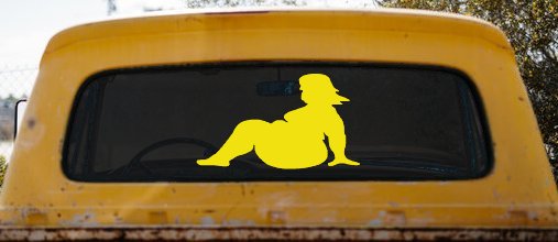 BBW Big And Beautiful Mud Flap Women Car or Truck Window Decal Sticker