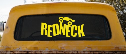 Redneck Truck Country Car or Truck Window Decal Sticker