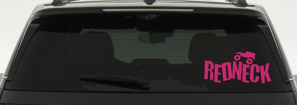 Redneck Jeep Country Car or Truck Window Decal Sticker