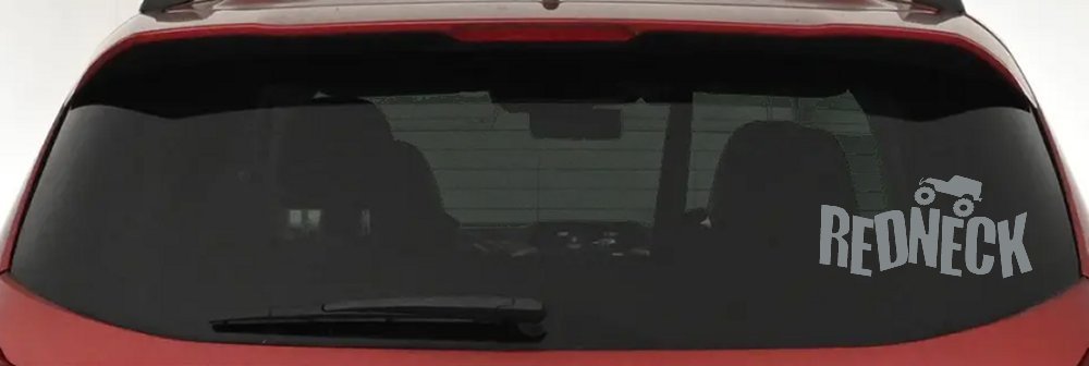 Redneck Jeep Country Car or Truck Window Decal Sticker (Telegrey)