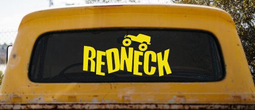 Redneck Jeep Country Car or Truck Window Decal Sticker