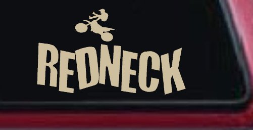 Redneck Dirtbike Country Car or Truck Window Decal Sticker