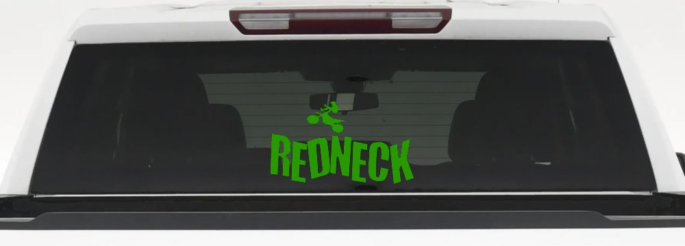 Redneck Dirtbike Country Car or Truck Window Decal Sticker