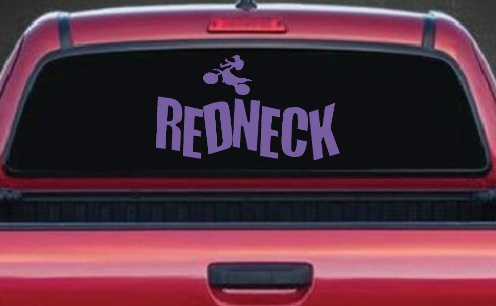 Redneck Dirtbike Country Car or Truck Window Decal Sticker
