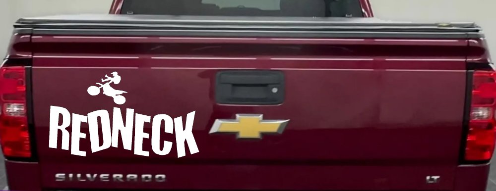 Redneck Dirtbike Country Car or Truck Window Decal Sticker
