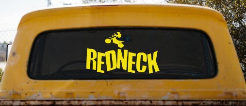 Redneck Dirtbike Country Car or Truck Window Decal Sticker
