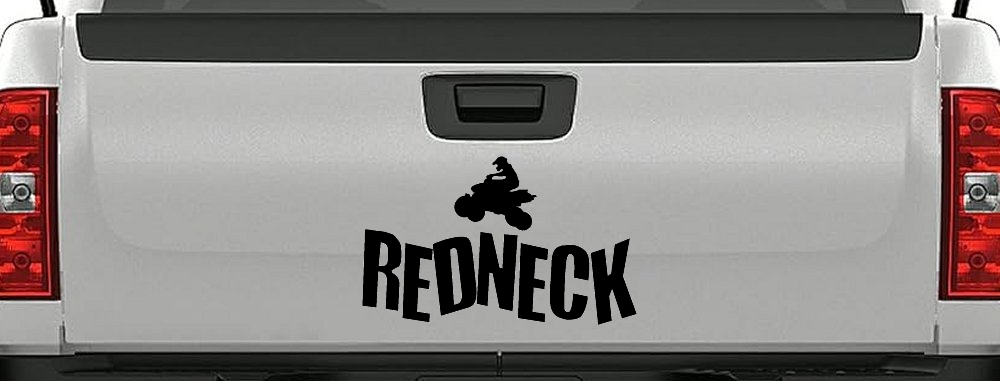 Redneck 4 Wheeler Country Car or Truck Window Decal Sticker