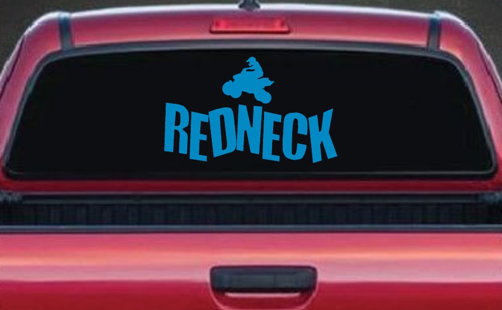 Redneck 4 Wheeler Country Car or Truck Window Decal Sticker