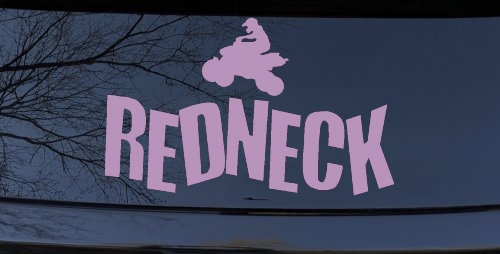 Redneck 4 Wheeler Country Car or Truck Window Decal Sticker