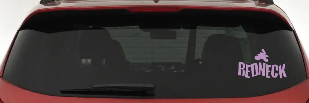 Redneck 4 Wheeler Country Car or Truck Window Vinyl Decal Sticker (Lilac)