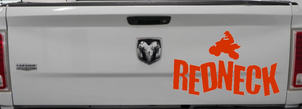 Redneck 4 Wheeler Country Car or Truck Window Decal Sticker