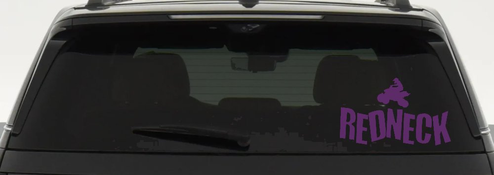Redneck 4 Wheeler Country Car or Truck Window Decal Sticker