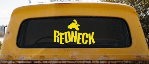 Redneck 4 Wheeler Country Car or Truck Window Decal Sticker