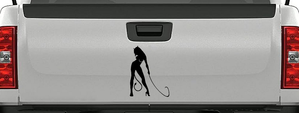 Devil Girl With Whip Car or Truck Window Decal Sticker