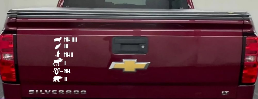 Northern Roadkill Keeping Count Funny Car or Truck Window Vinyl Decal Sticker (White)