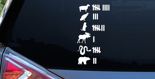 Northern Roadkill Keeping Count Funny Car or Truck Window Decal Sticker