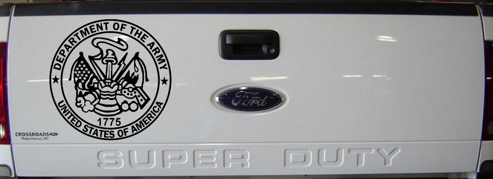 Department Of The Army Seal  Military Car or Truck Window Decal Sticker (Black)