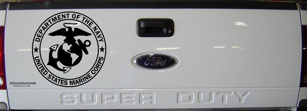 The Department Of The Navy Seal Military Car or Truck Window Decal Sticker (Black)