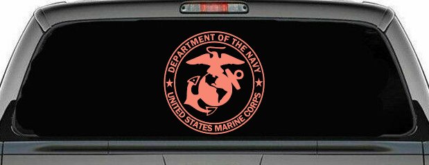 The Department Of The Navy Seal Military Car or Truck Window Decal Sticker (Coral)