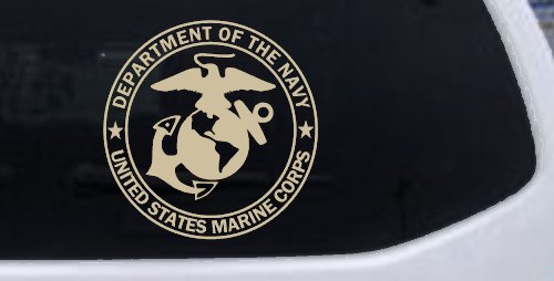 The Department Of The Navy Seal Military Car or Truck Window Decal Sticker (Desert Sand)