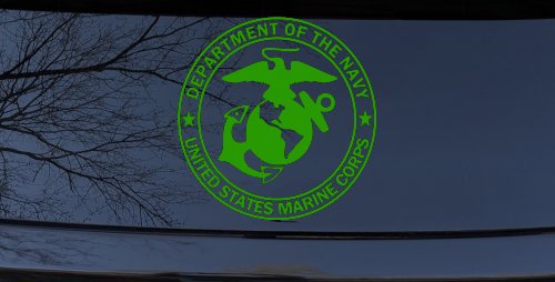 The Department Of The Navy Seal Military Car or Truck Window Decal Sticker (Lime)