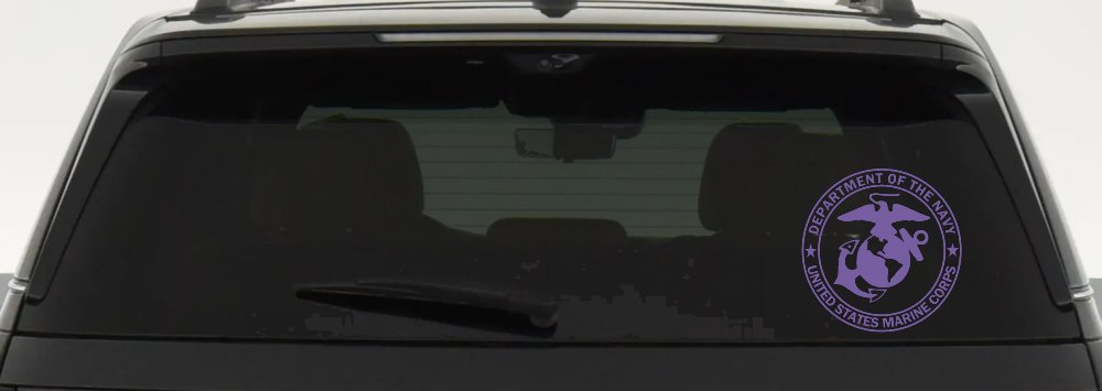 The Department Of The Navy Seal Military Car or Truck Window Decal Sticker (Purple)